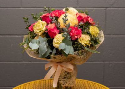 Gallery- Seasonal Bright Mix Posy in vase From $70.00